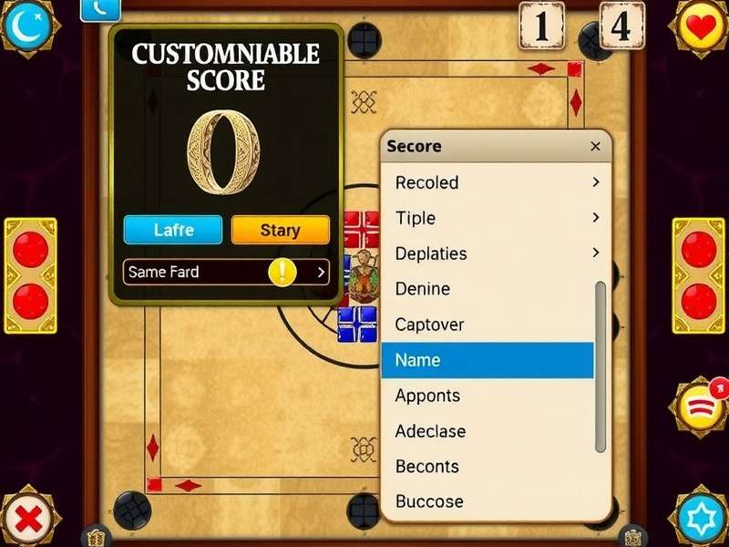 Carrom Warlord Pro scoring interface